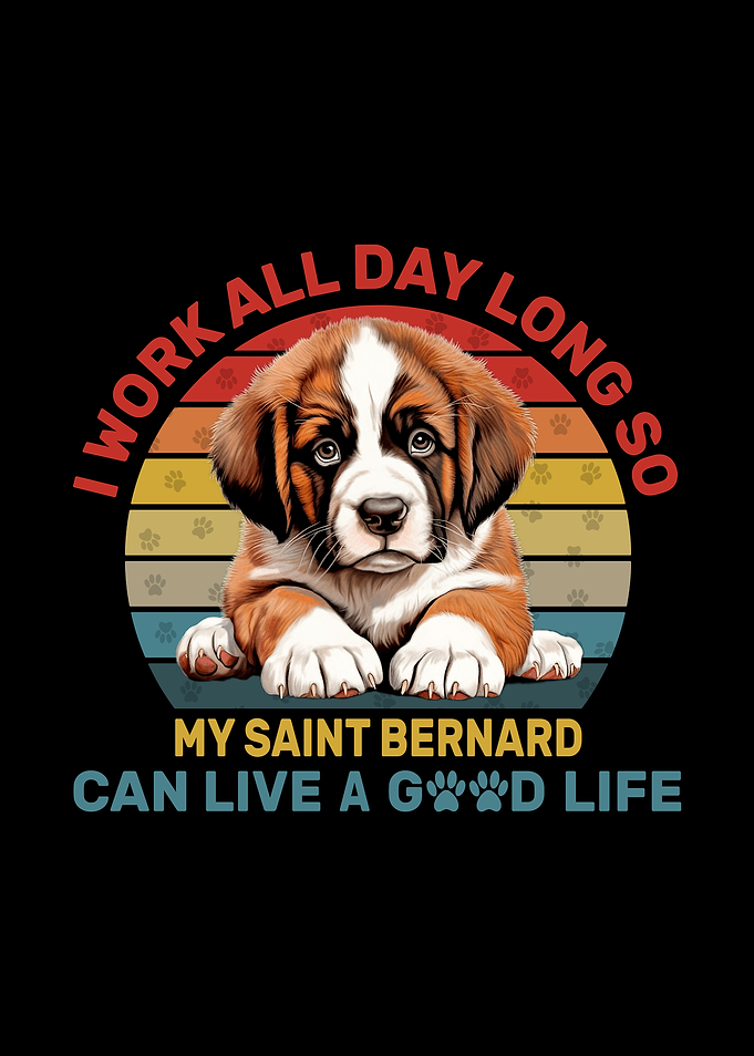 Saint Bernard Puppy Graphic Design