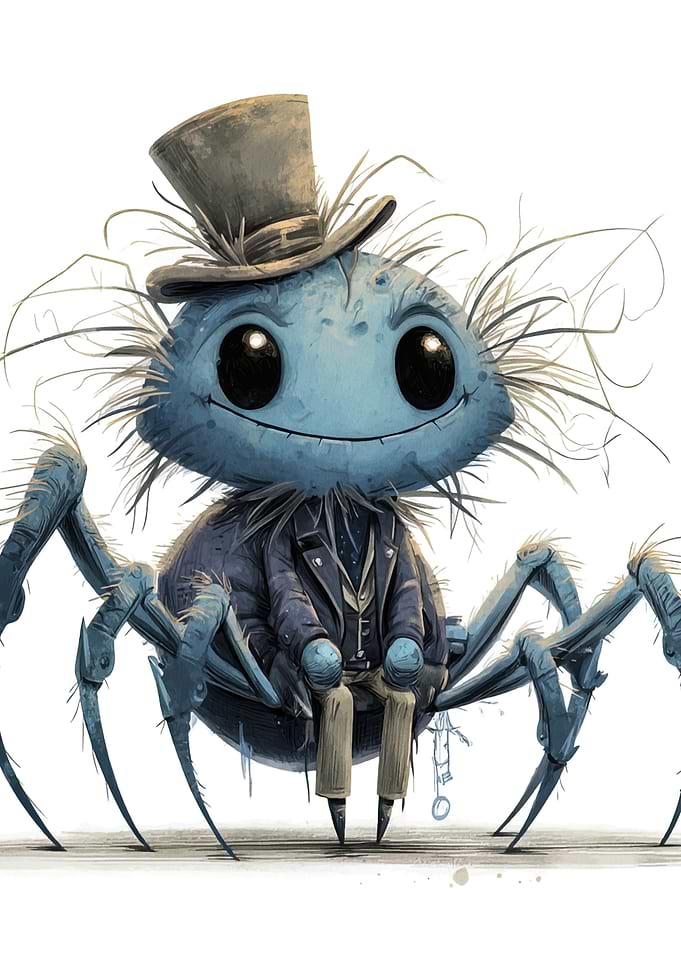 Dapper Spider with Top Hat