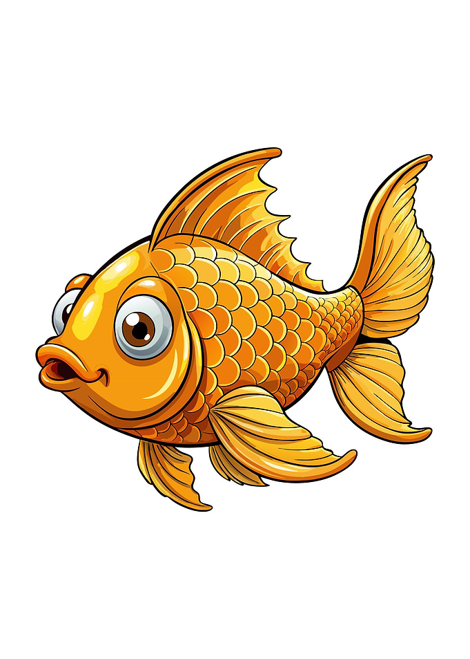 Cartoon Goldfish Illustration