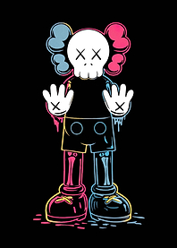KAWS-inspired Figure with Skull Head