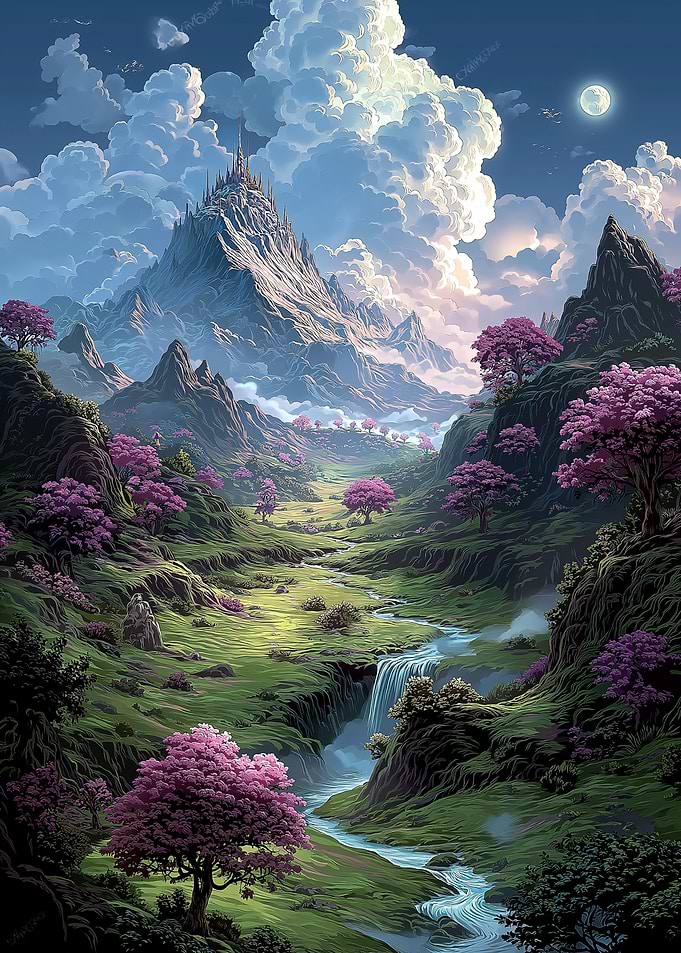 Fantasy Landscape with Castle and River