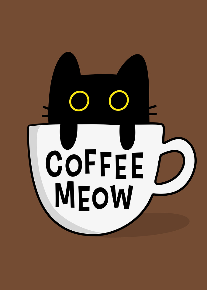 Coffee Meow Cat in a Cup