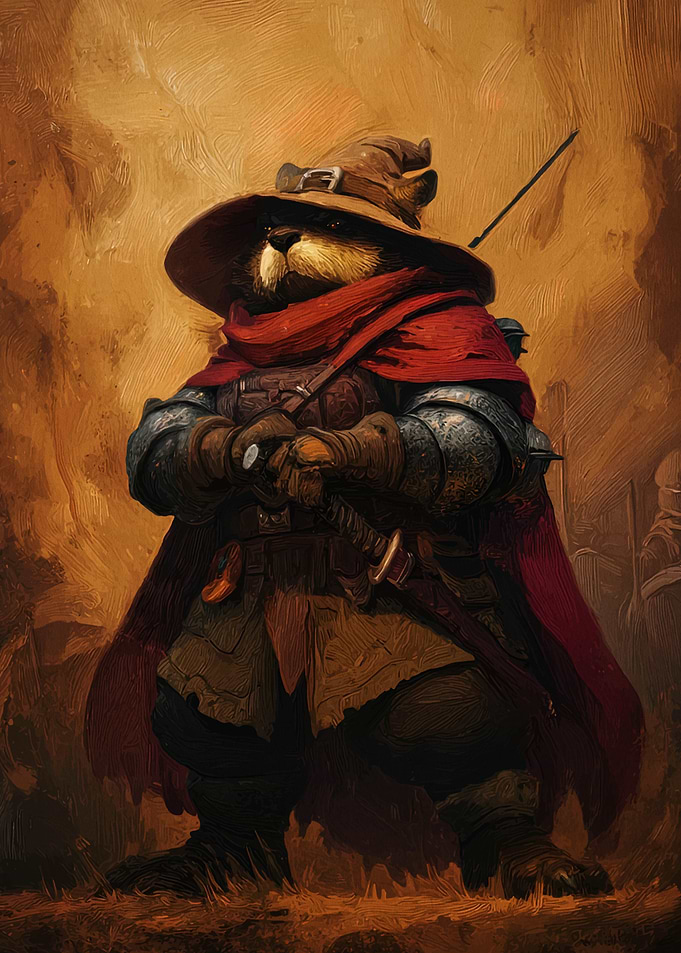 Anthropomorphic Otter Warrior with Sword