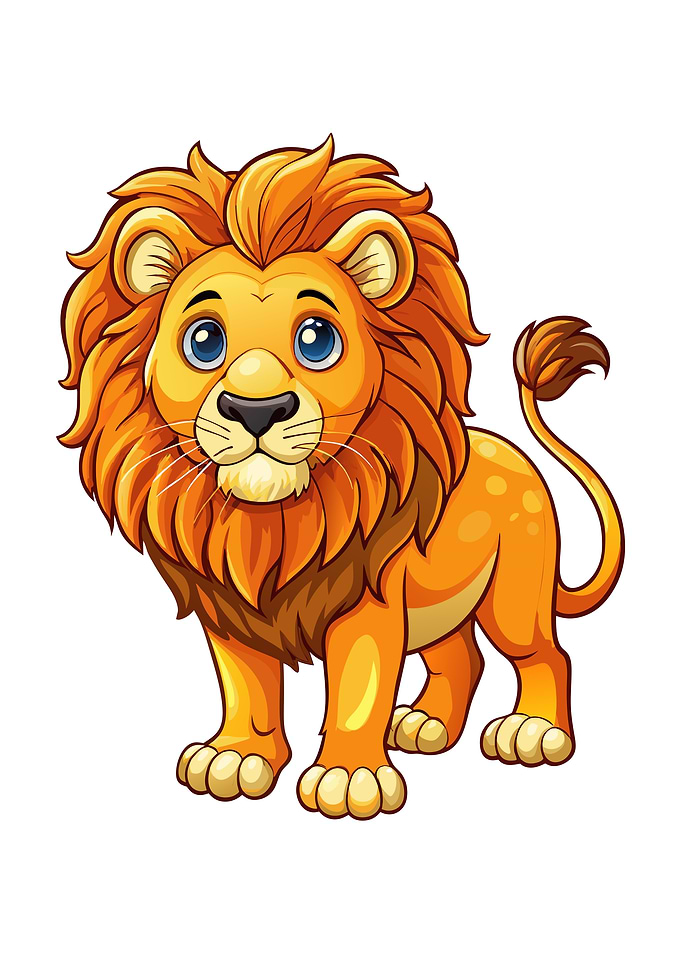 Cartoon Lion Illustration