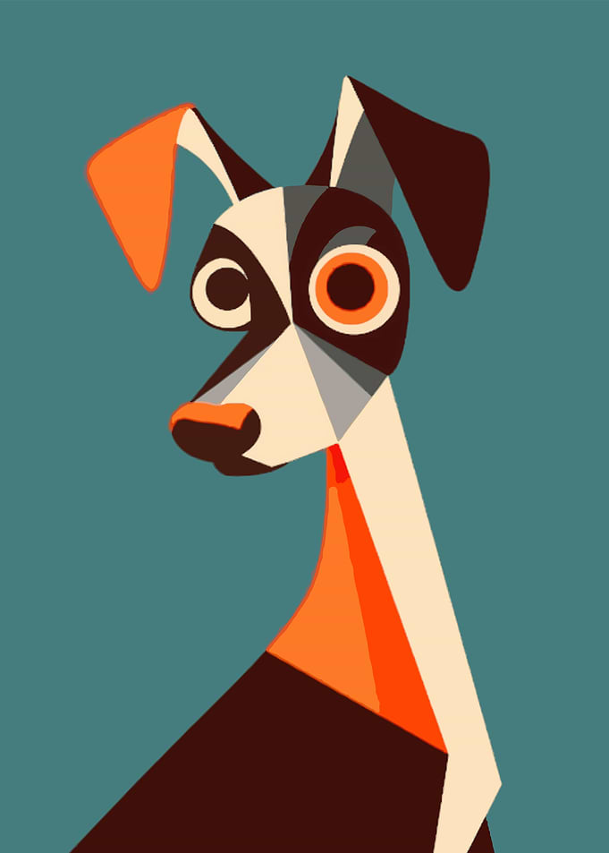 Abstract Dog Portrait
