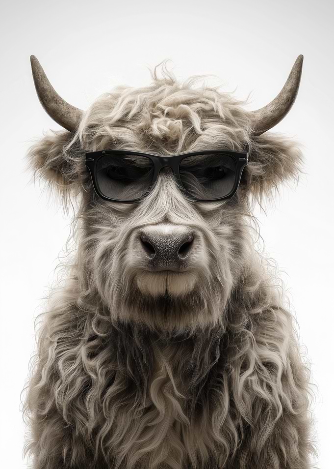 Cool Yak with Sunglasses Portrait