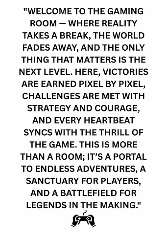 Gaming Room Inspirational Quote Poster
