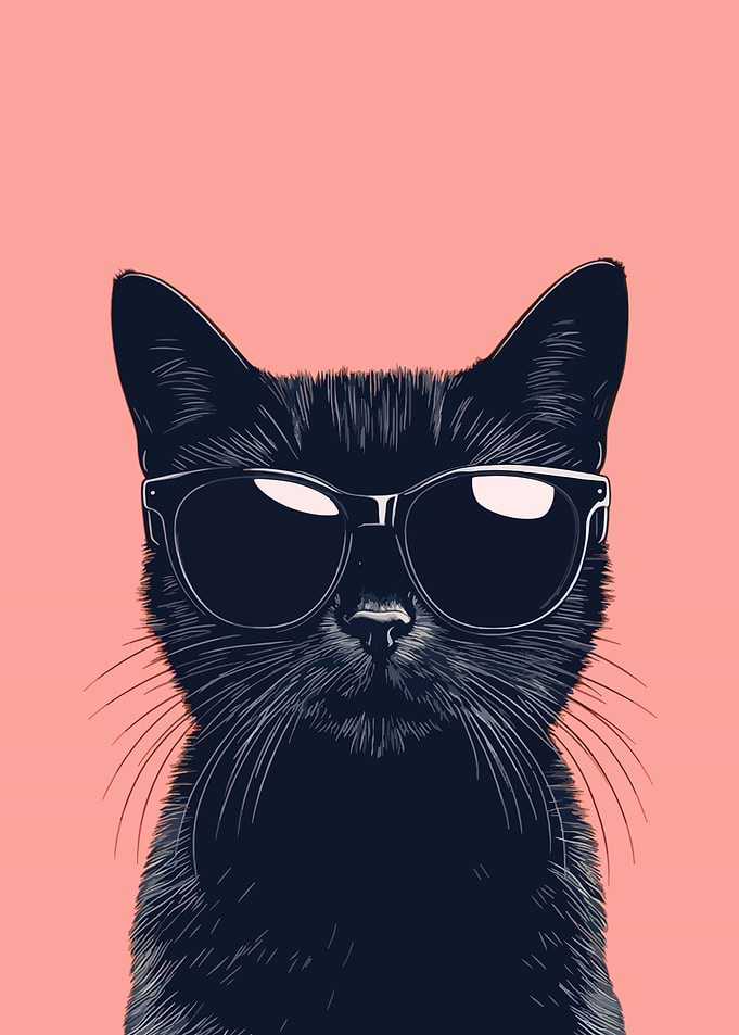 Cool Cat with Sunglasses