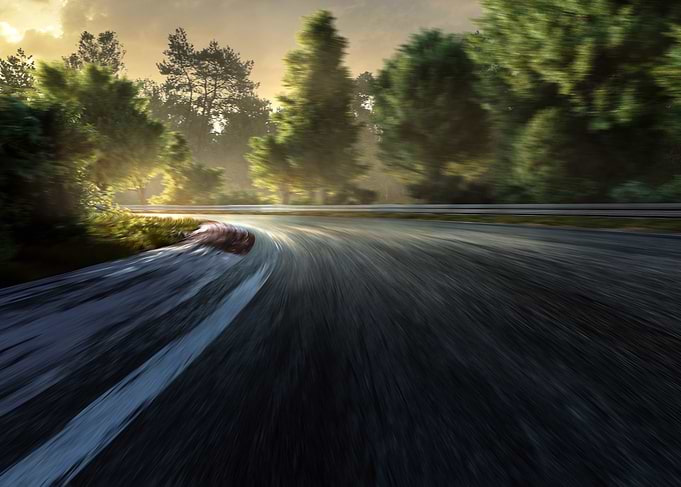 Racing Track at sunset