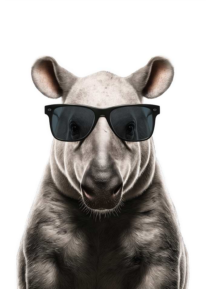 Cool Tapir with Sunglasses