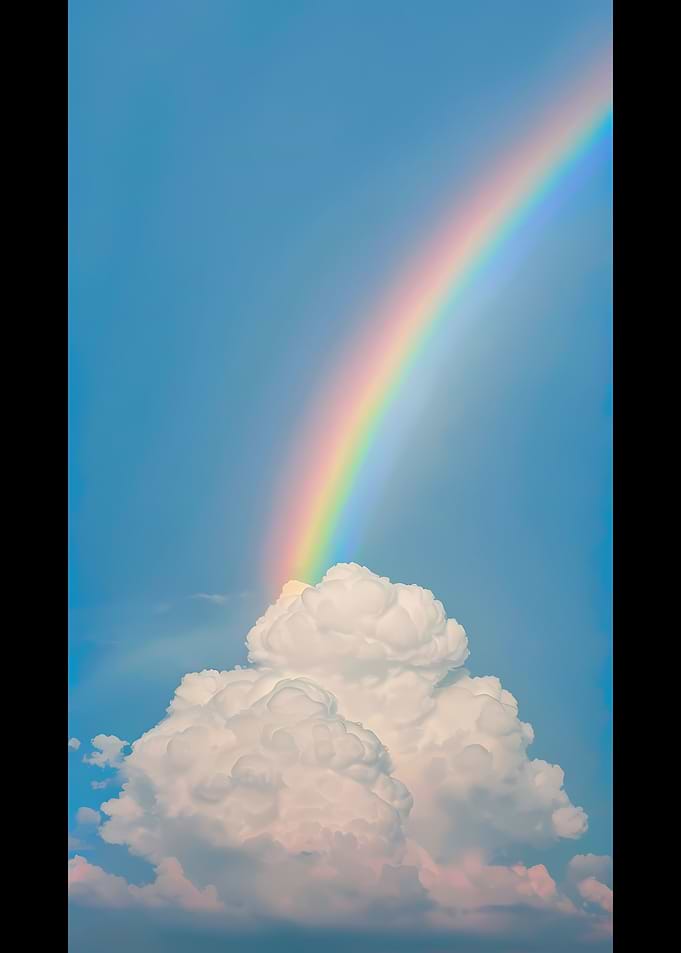 Rainbow over a cloud