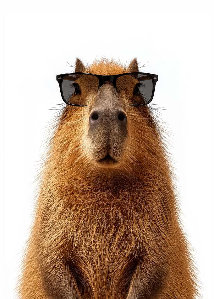 Cool Capybara with Glasses
