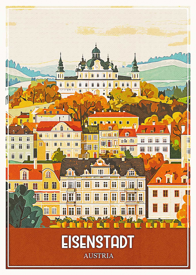 Eisenstadt, Austria Travel Poster