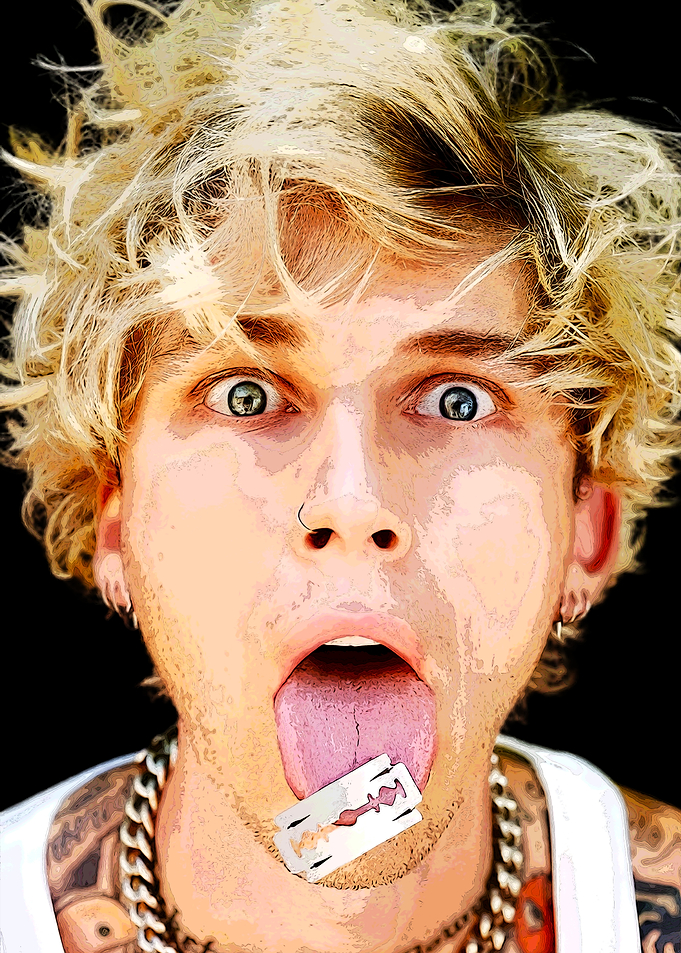 Machine Gun Kelly Razor Portrait