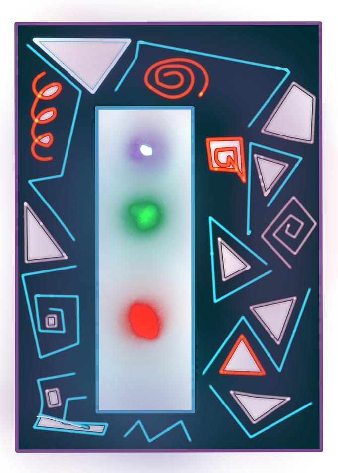 neon traffic lights