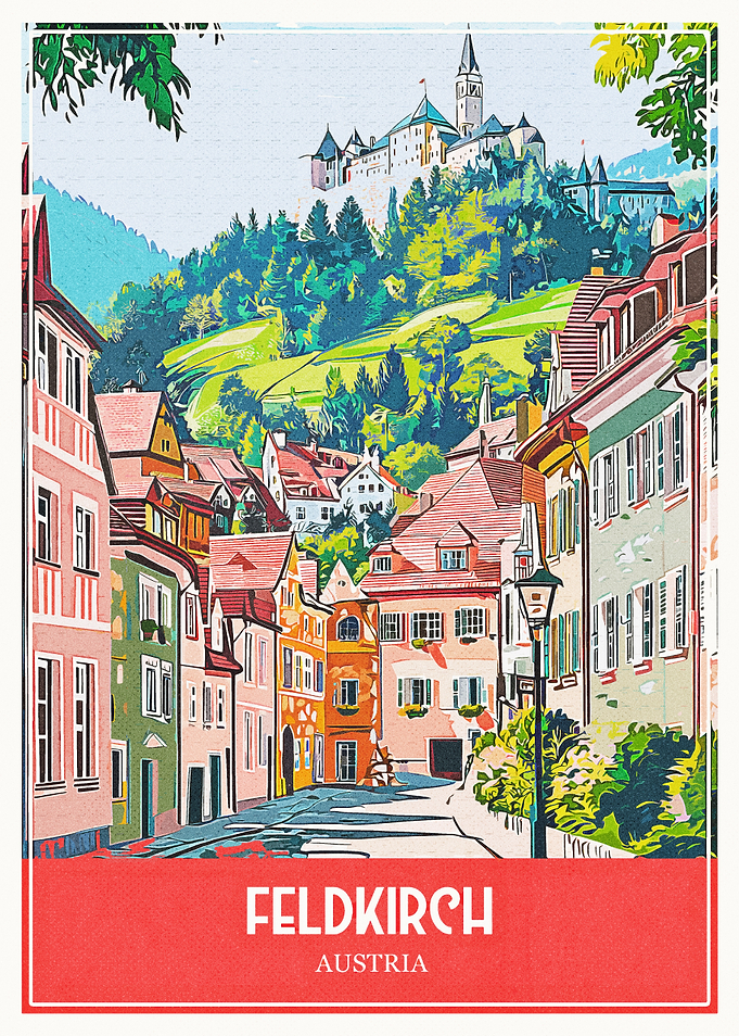 Feldkirch Austria Travel Poster
