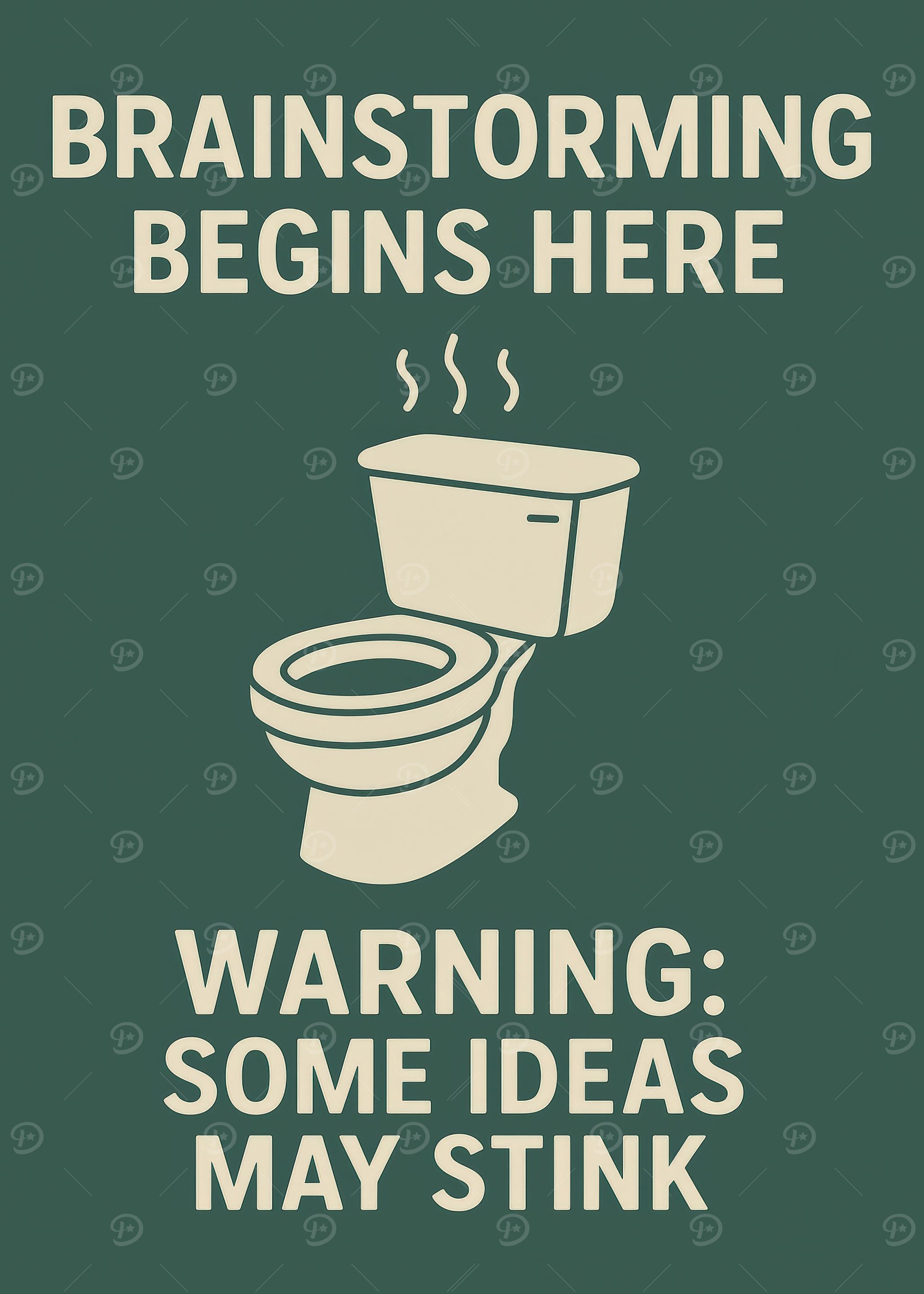 Brainstorming Begins Here Funny Poster