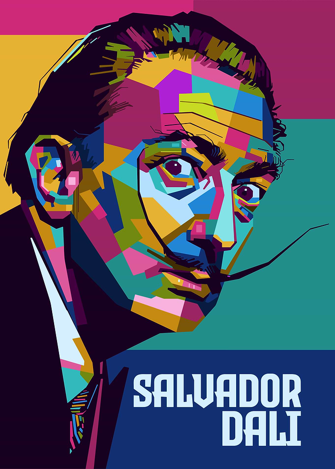 Salvador Dali Pop Art Portrait