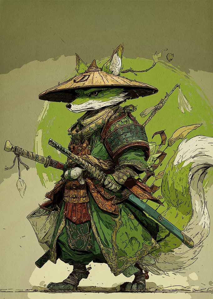 Fox Samurai Warrior