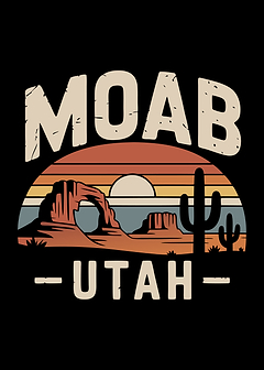 Moab Utah Desert Landscape Graphic