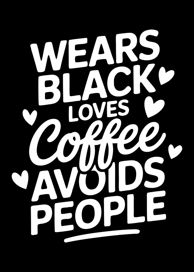 Wears Black, Loves Coffee, Avoids People