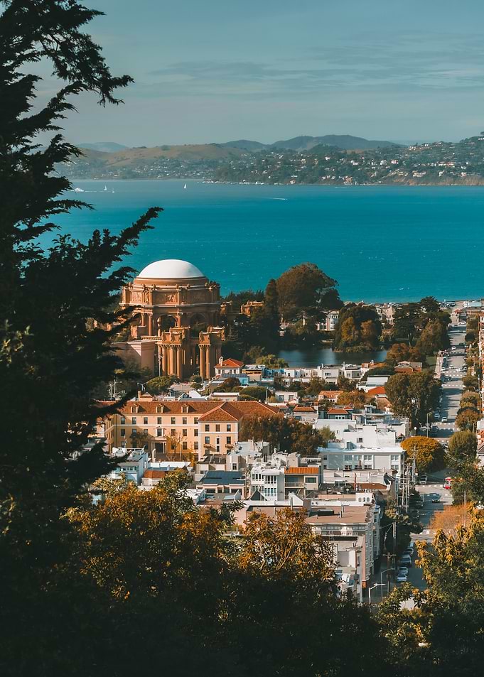San Francisco Bay View with Palace of Fine Arts