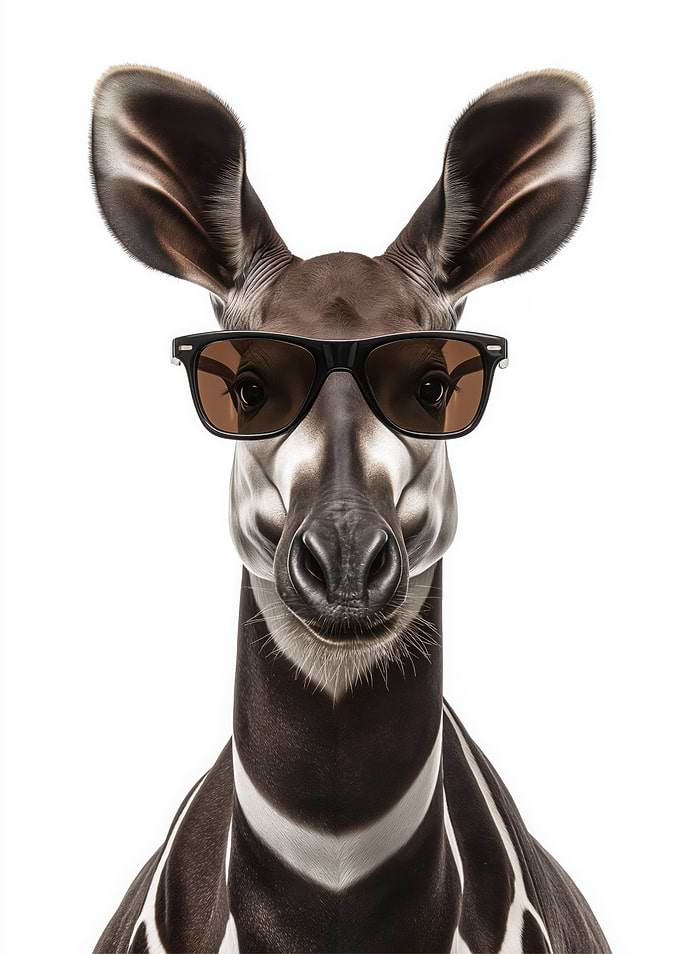 Cool Okapi with Sunglasses