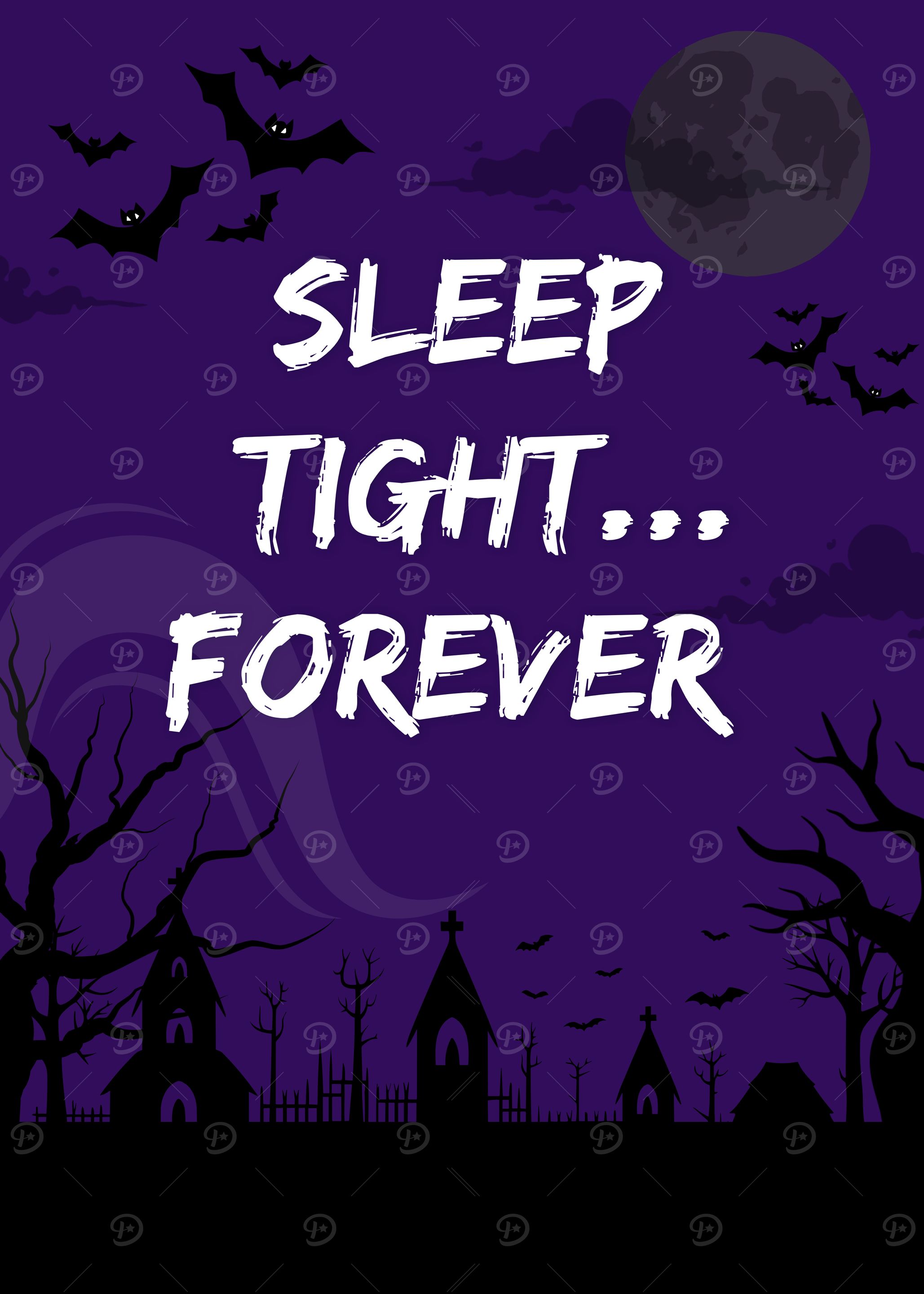 Sleep Tight Forever Halloween Illustration