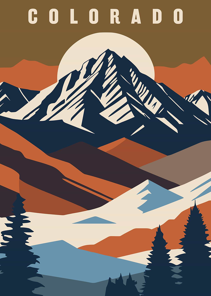Colorado Mountain Landscape Poster Art