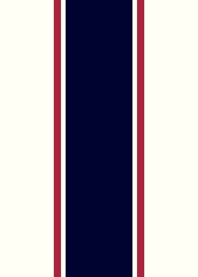 Vertical Stripes: Navy, Red, and Cream