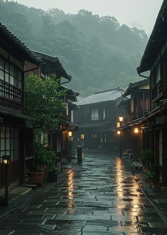Rainy Japanese Street