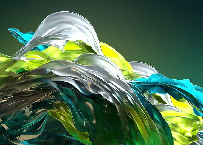 Abstract Colorful Flowing Shapes