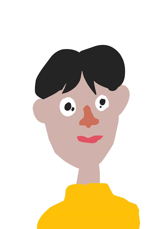 Cartoon portrait of a person