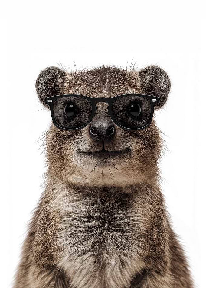 Cool Tree Hyrax with Sunglasses Portrait