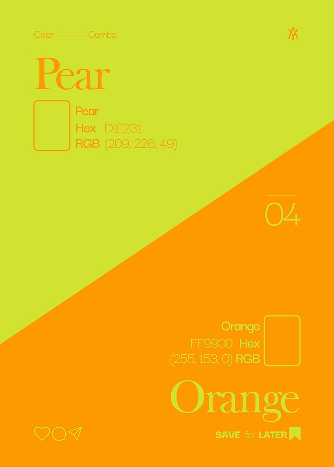 Pear and Orange Color Palette