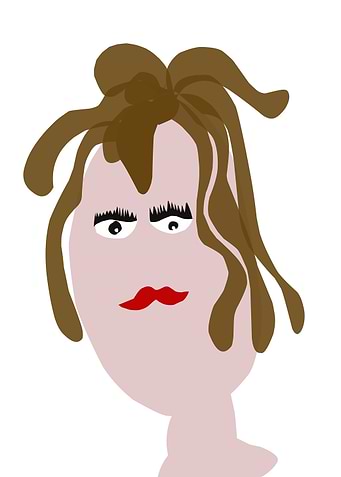 Abstract Portrait with Brown Hair