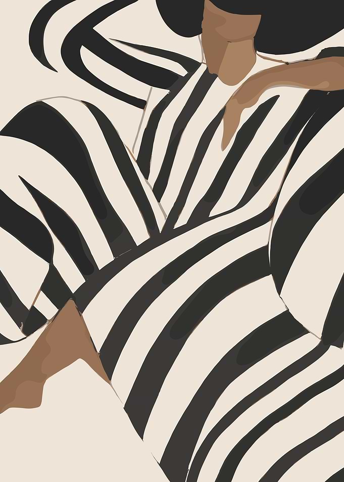 Striped Fashion Illustration