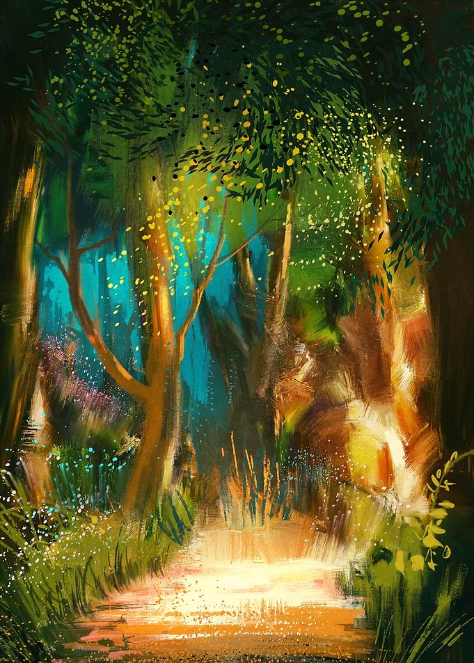 Forest Path Painting