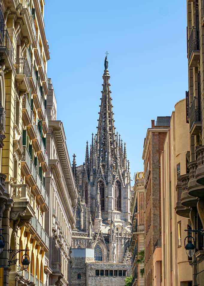 Barcelona Cathedral View from Street
