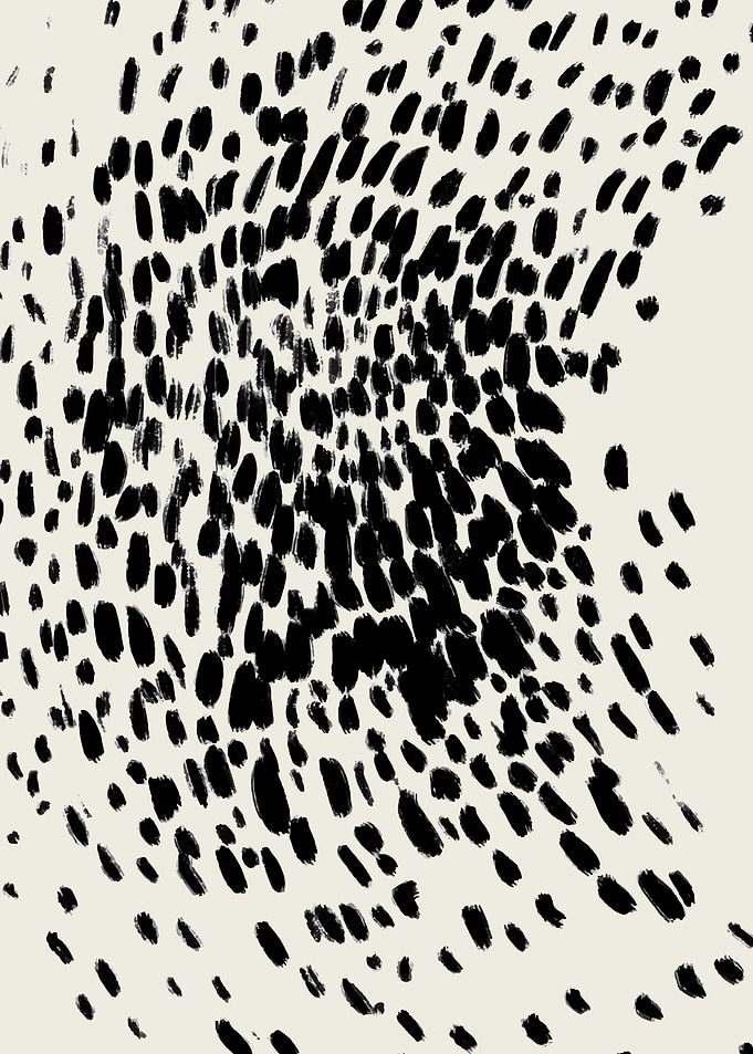 Abstract Black Brushstrokes on Beige