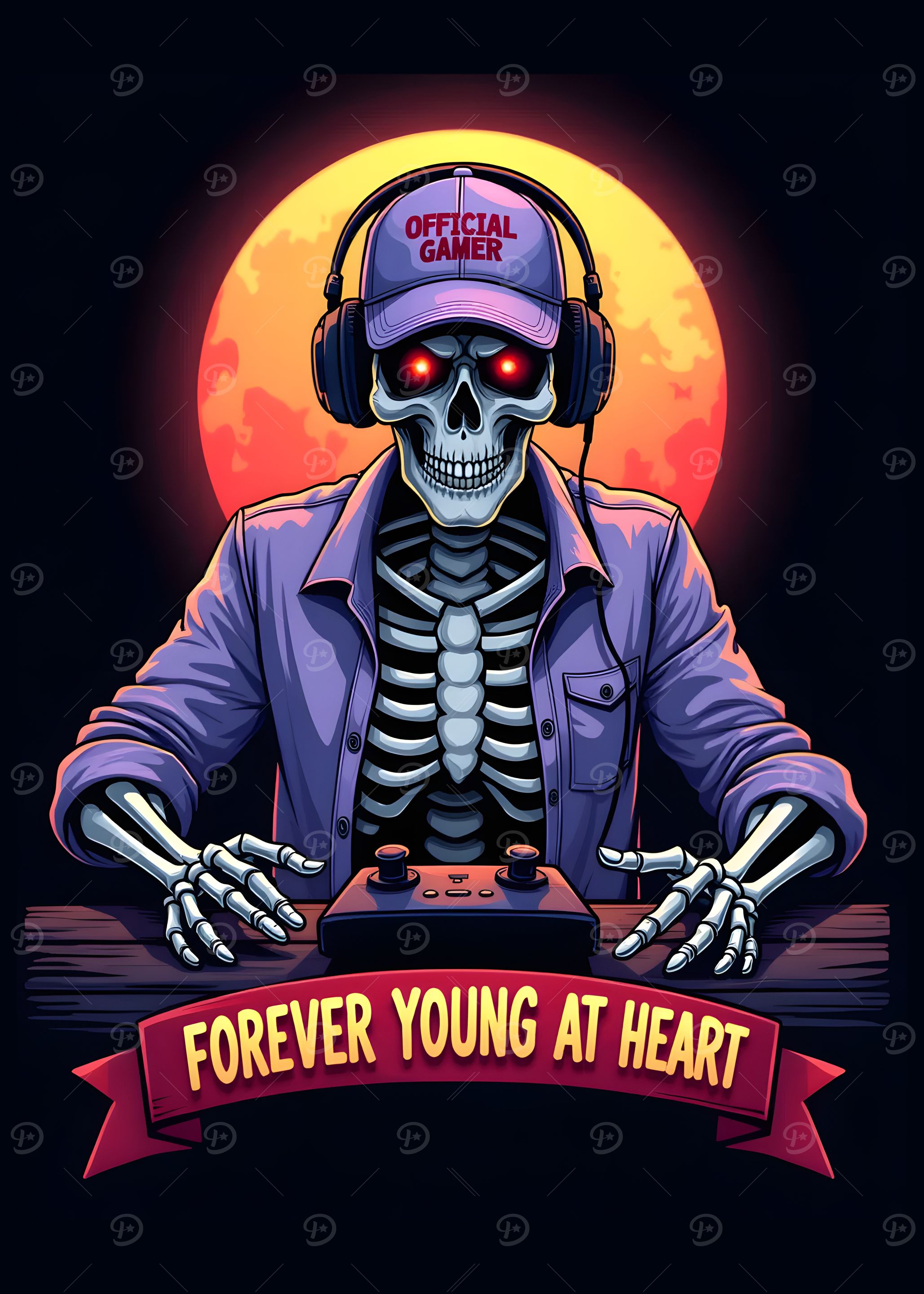 Forever Young Gamer Skeleton