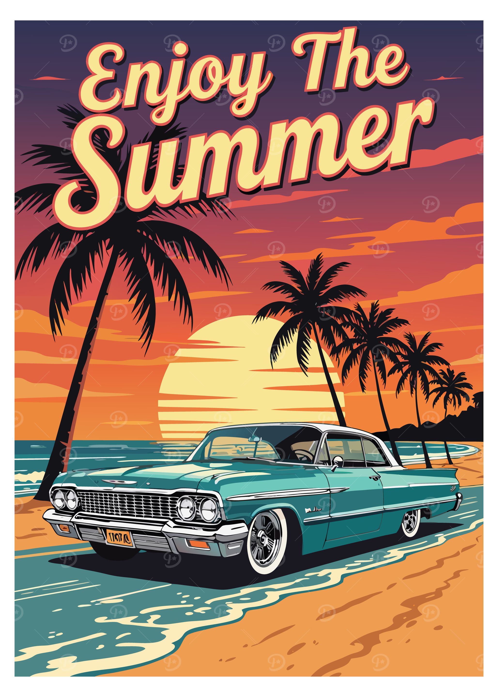 Enjoy The Summer Classic Car Beach