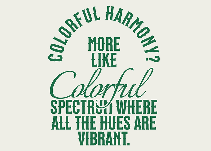 Colorful Spectrum Text Art