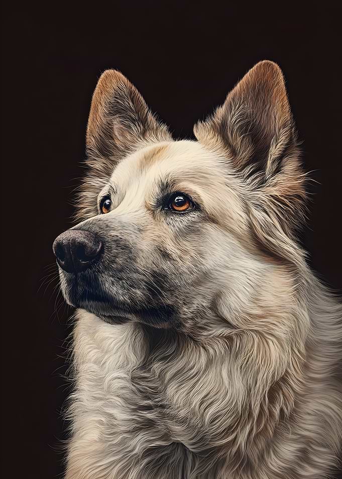 Portrait of A German Shepherd
