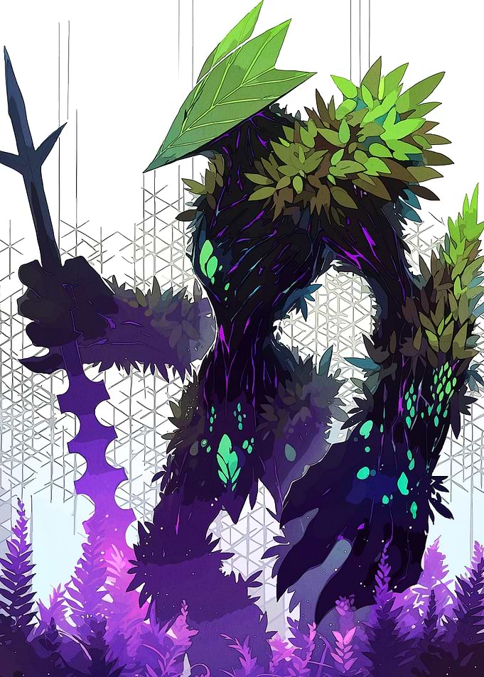 Leafy Forest Guardian Spear