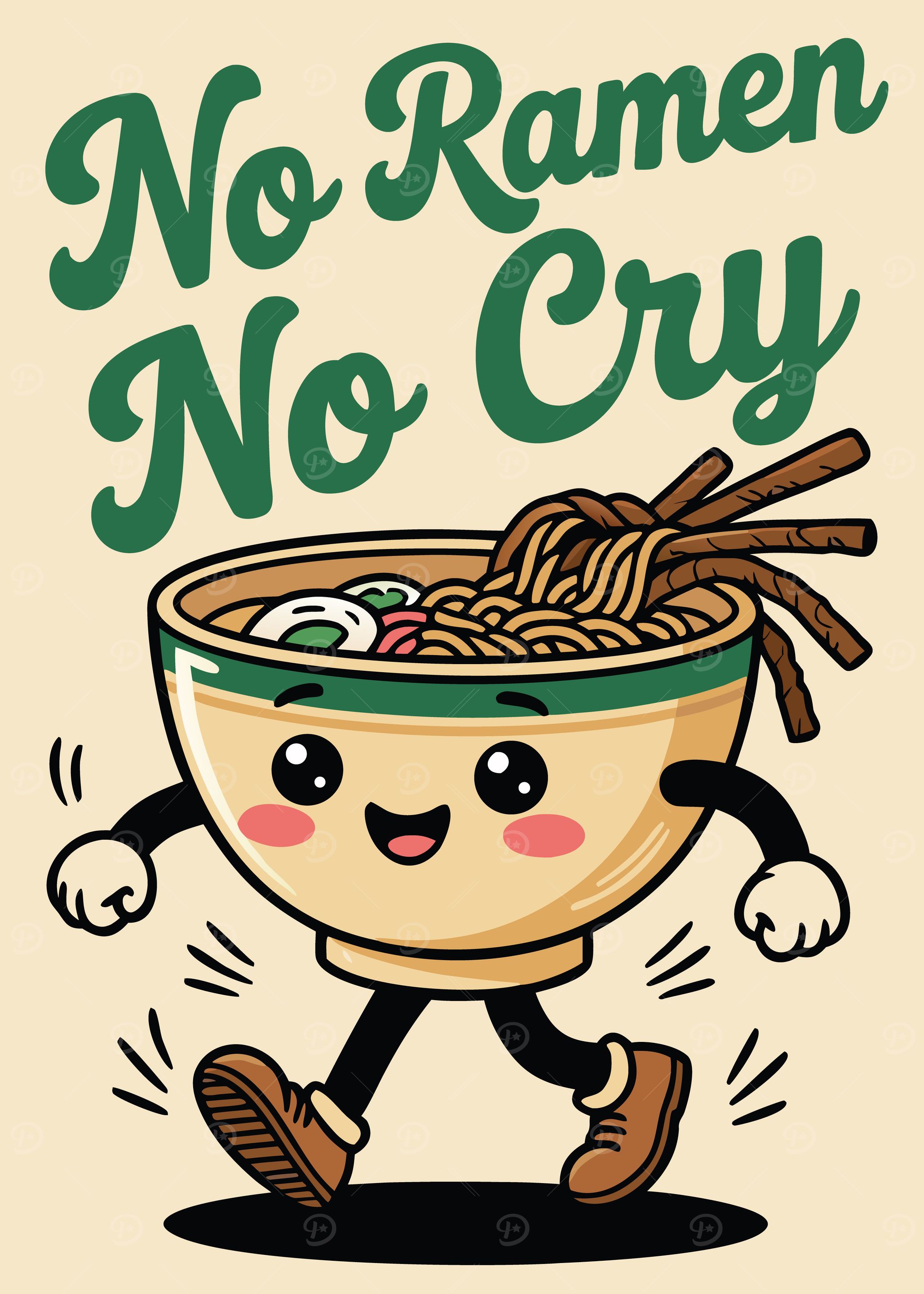 No Ramen No Cry Cartoon