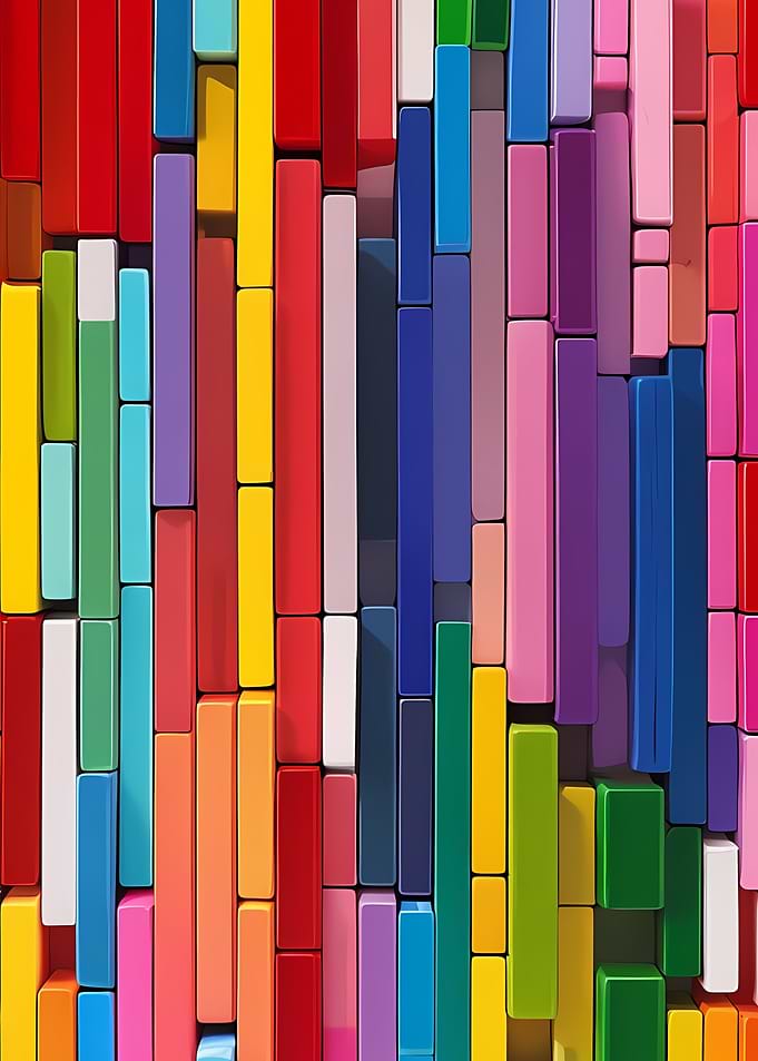 Colorful Rectangular Prism Abstract