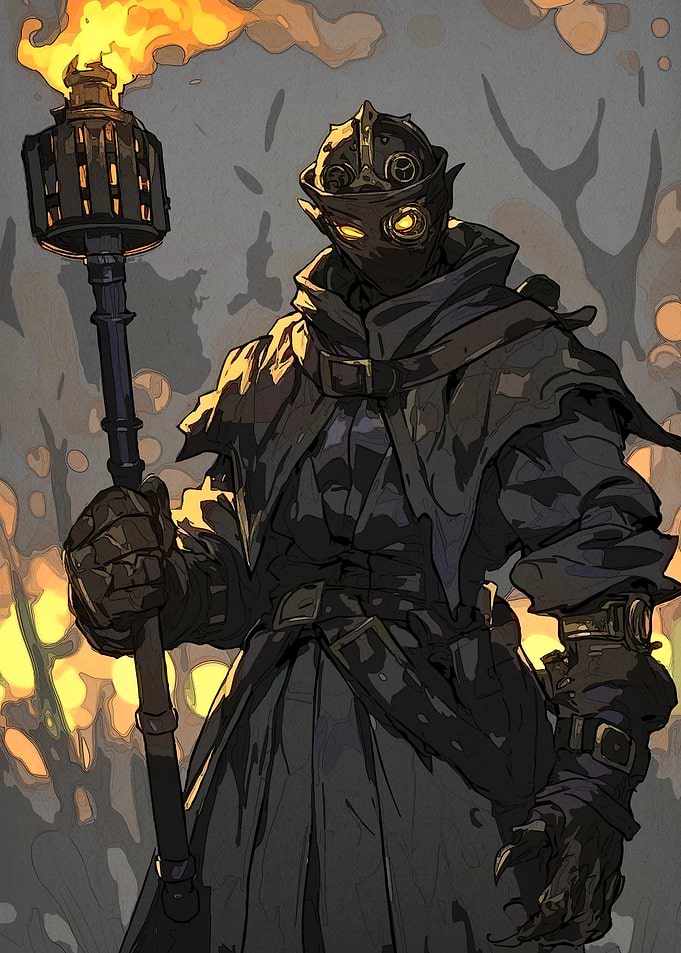 Steampunk Knight Torch