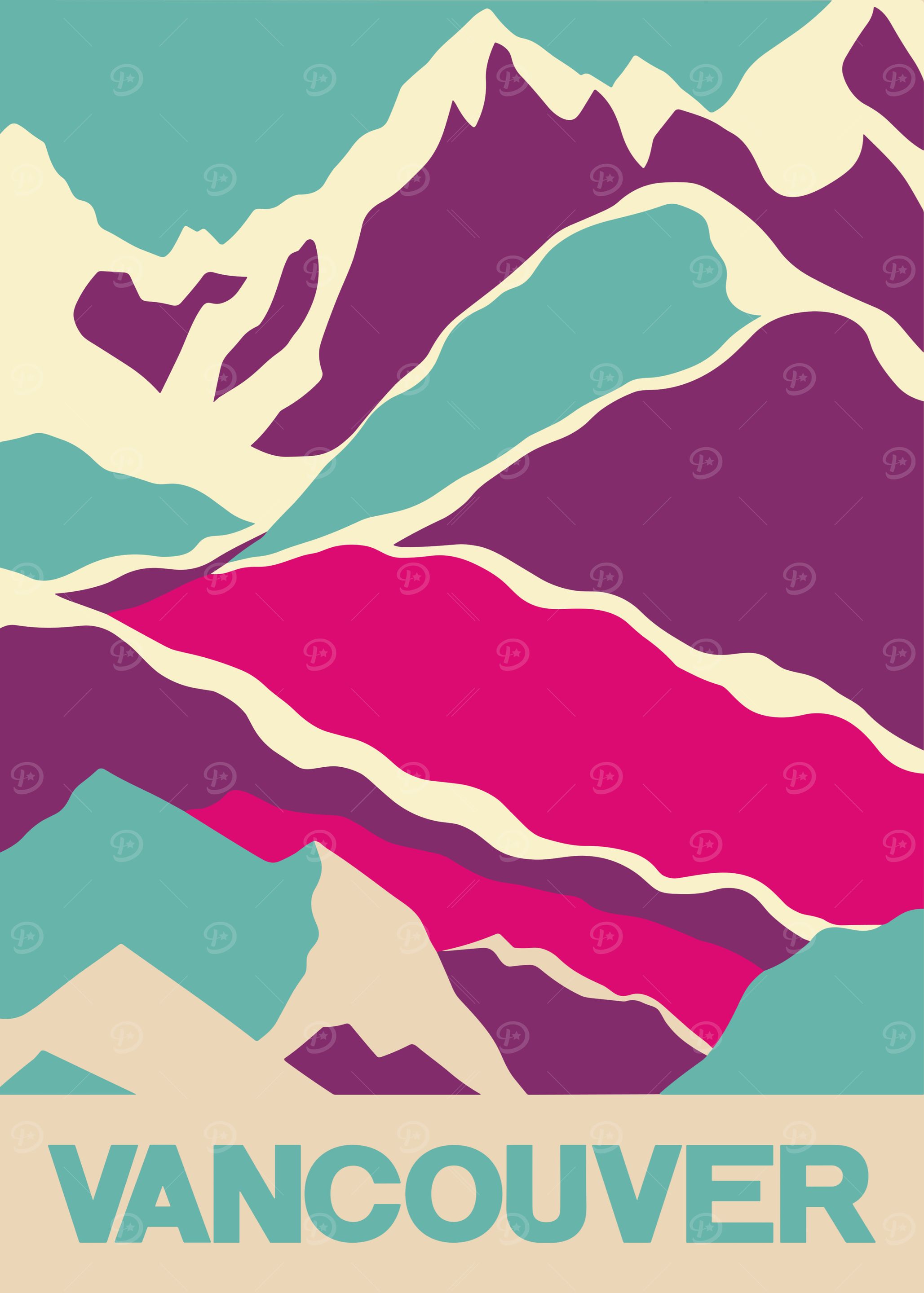 Vancouver Mountain Landscape Art Print