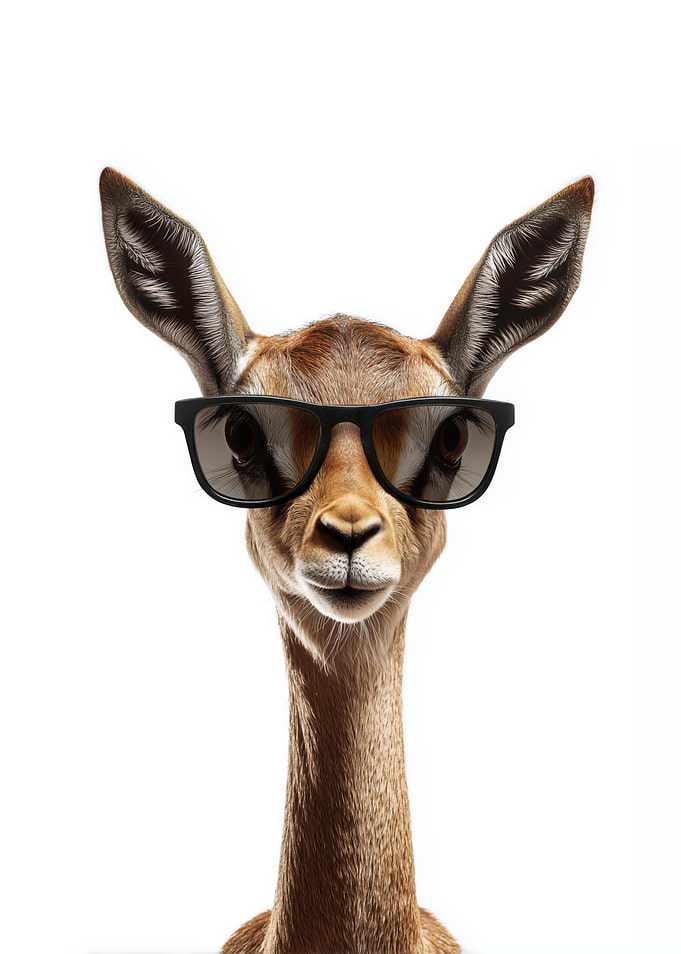 Cool Gerenuk with Glasses